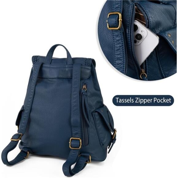 Casual Daypack for Travel Work Blue - Picture 5 of 6